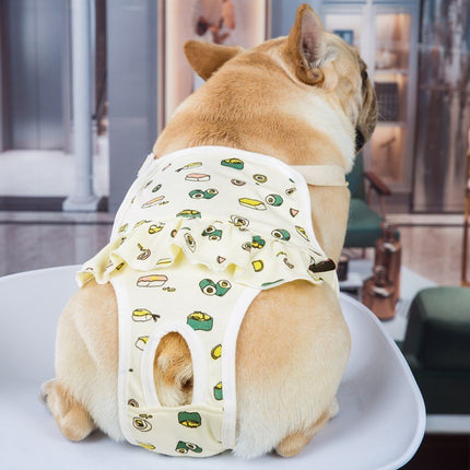 Menstrual French Bulldog Pants - S / Yellow - Frenchie Complex Shop