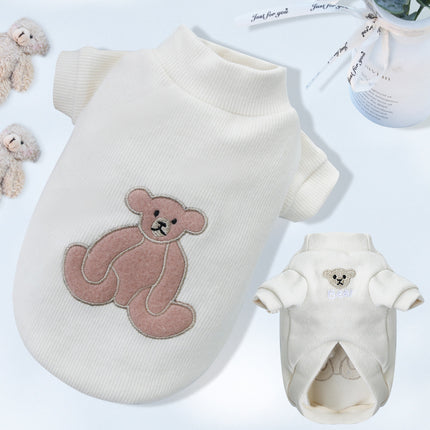 Bear French Bulldog Sweaters - White / S - Frenchie Complex Shop