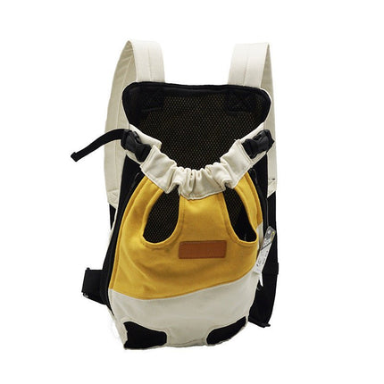 Travel French Bulldog Carrier Bag - White and yellow / S - Frenchie Complex Shop