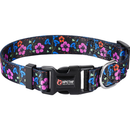 Collar for French Bulldog - Morning glory / S - Frenchie Complex Shop