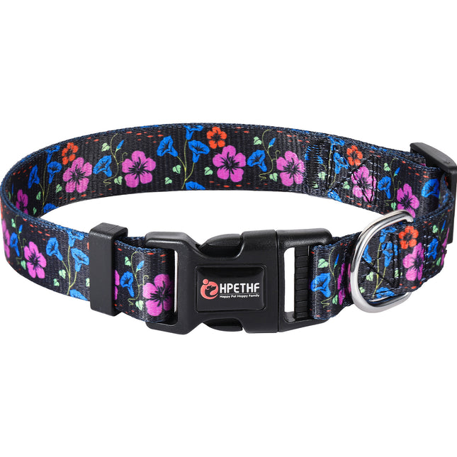 Collar for French Bulldog - Morning glory / S - Frenchie Complex Shop