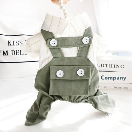 French Bulldog Overalls - Xs size / Green - Frenchie Complex Shop