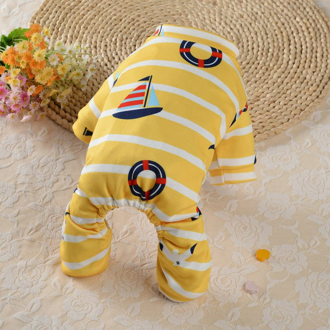 Premium French Bulldog Pajama - S / Yellow - Frenchie Complex Shop