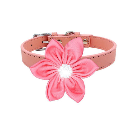 French Bulldog Collars - Flower: pink / Xs 1.5*30 - Frenchie Complex Shop