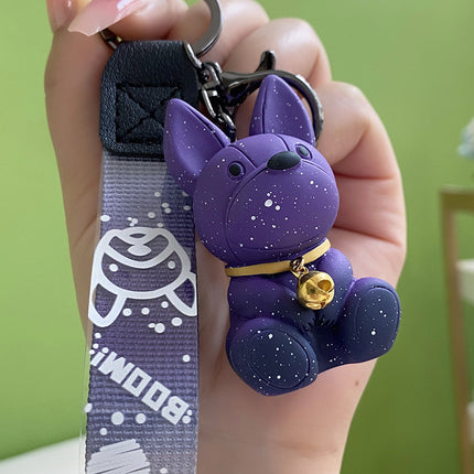 Boom French Bulldog Keychains - Purple - Frenchie Complex Shop