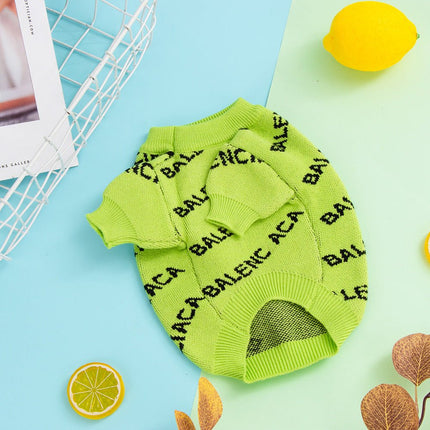 Warm Knitted Frenchie Sweater - Xs / Green - Frenchie Complex Shop