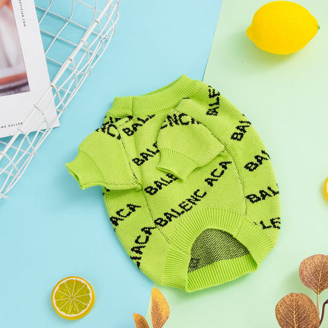 Warm Knitted Frenchie Sweater - Xs / Green - Frenchie Complex Shop
