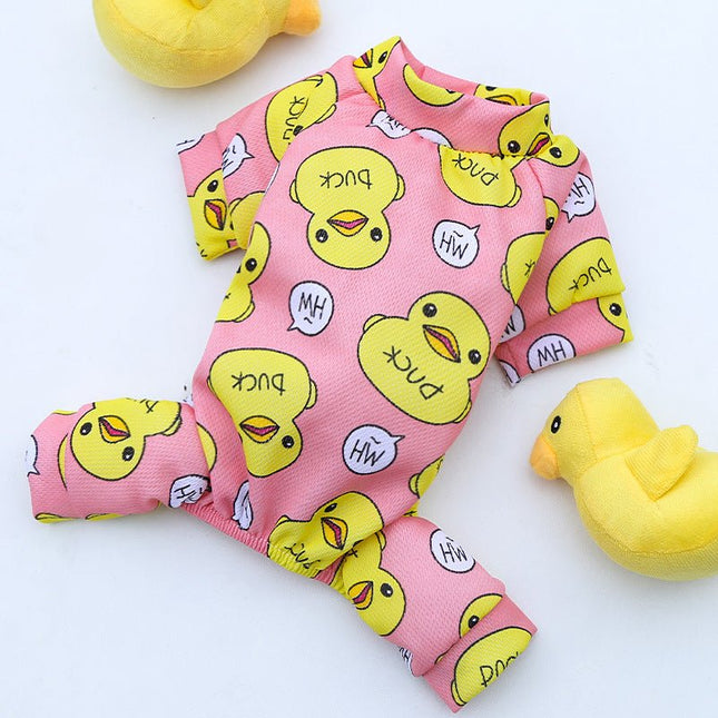 Duck French Bulldog Pajama - XS / Pink - Frenchie Complex Shop