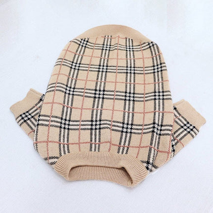 Wool Plaid French Bulldog Sweater - Frenchie Complex Shop