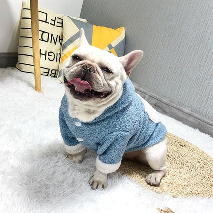 Plush Hooded Frenchie Sweater - Red / M - Frenchie Complex Shop