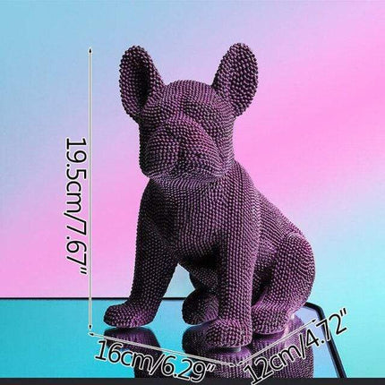 Resin French Bulldog Statue - Purple - Frenchie Complex Shop