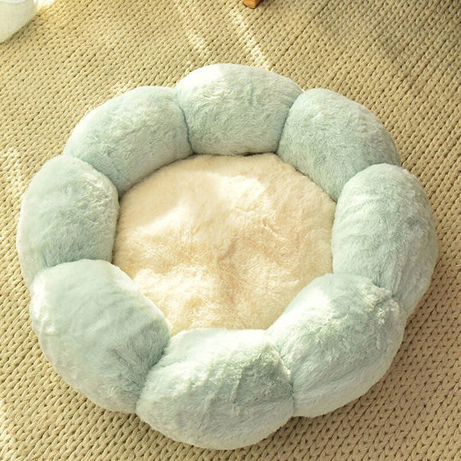 Flower Plush French Bulldog Bed - 02 / 40cm/15.7inch - Frenchie Complex Shop