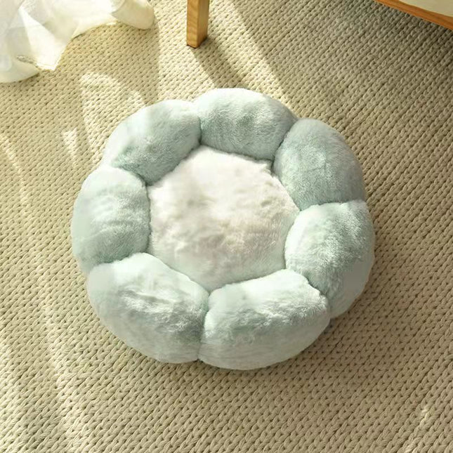 Flower Plush French Bulldog Bed - 03 / 40cm/15.7inch - Frenchie Complex Shop