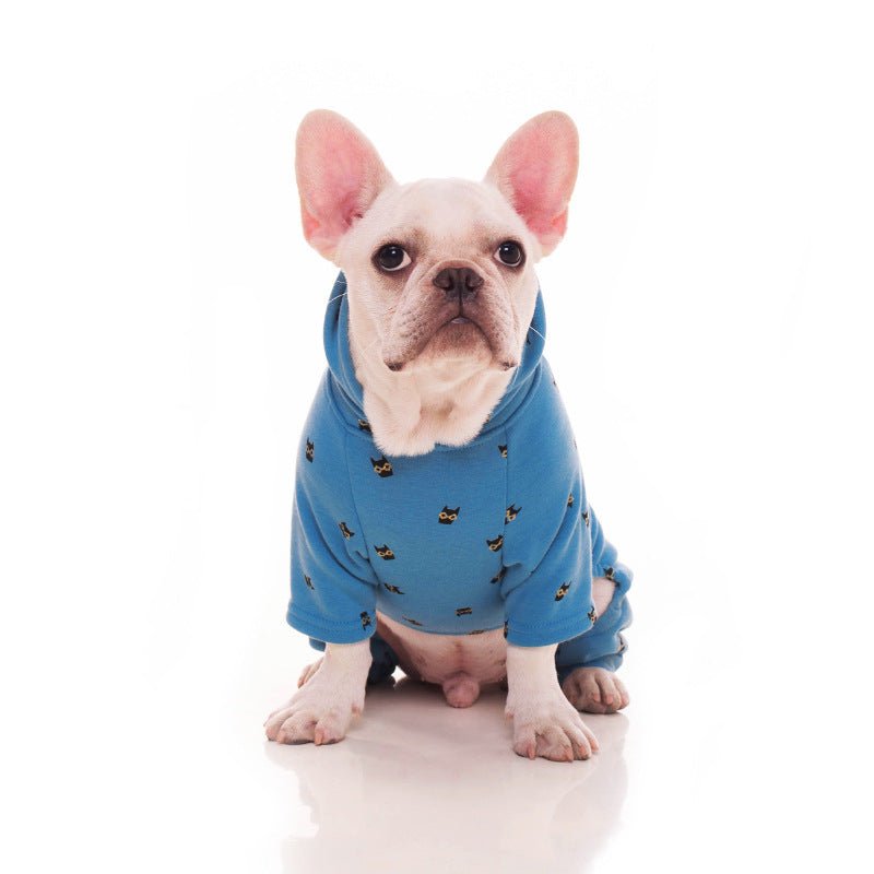 Bandito French Bulldog Hoodie - Blue / S - Frenchie Complex Shop
