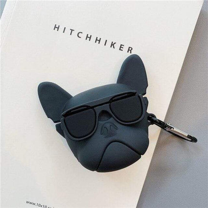 French Bulldog Airpods Case - Black - Frenchie Complex Shop