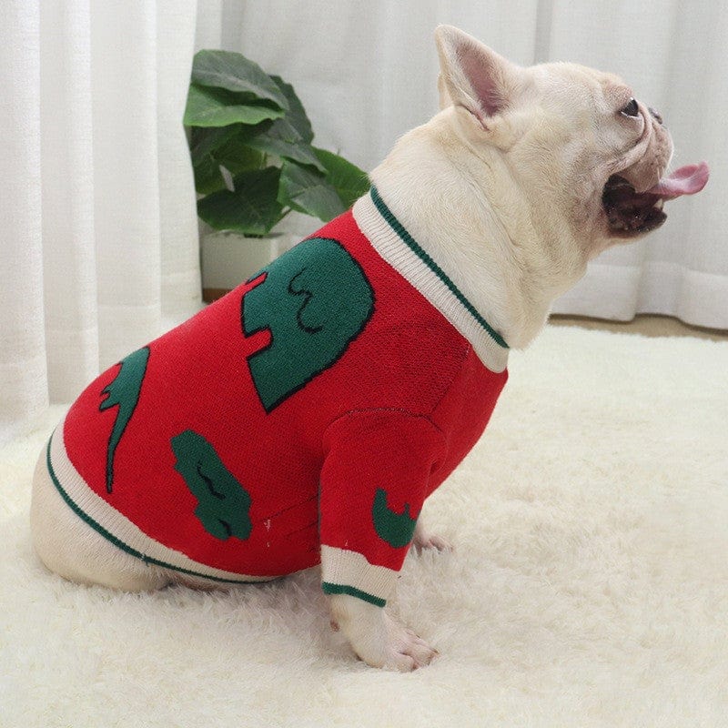 Wool Elephant Cartoon Sweater - Red / S - Frenchie Complex Shop