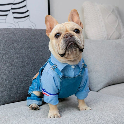 Jeans Jumpsuit for French Bulldog - Frenchie Complex Shop