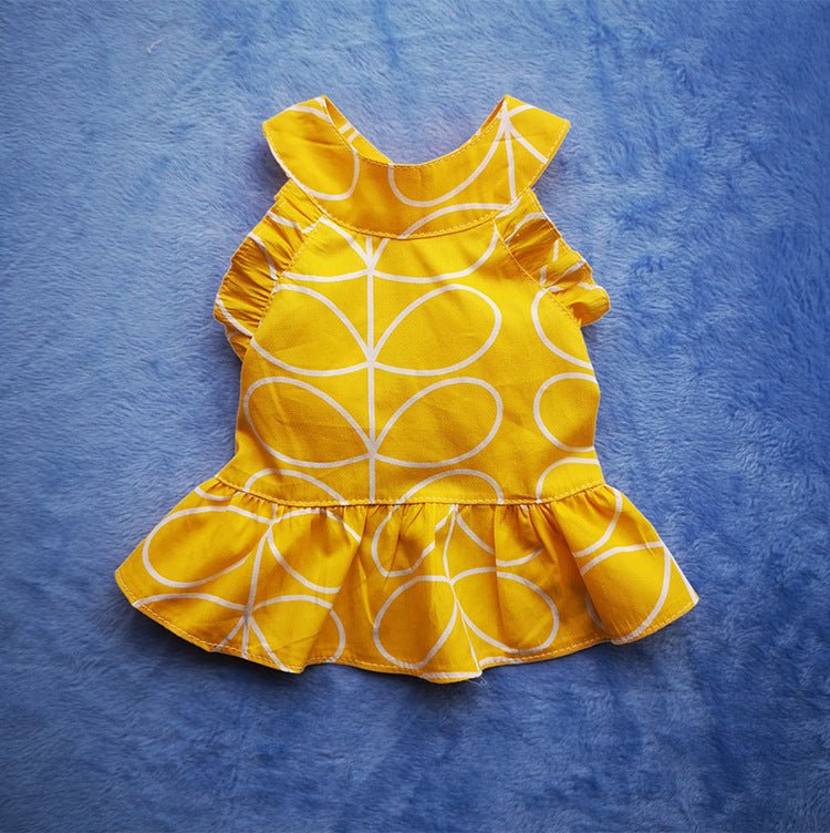 French Bulldog Summer Dress - Yellow / XS - Frenchie Complex Shop