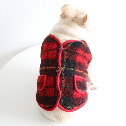 Checkered Dog Vest - Frenchie Complex Shop