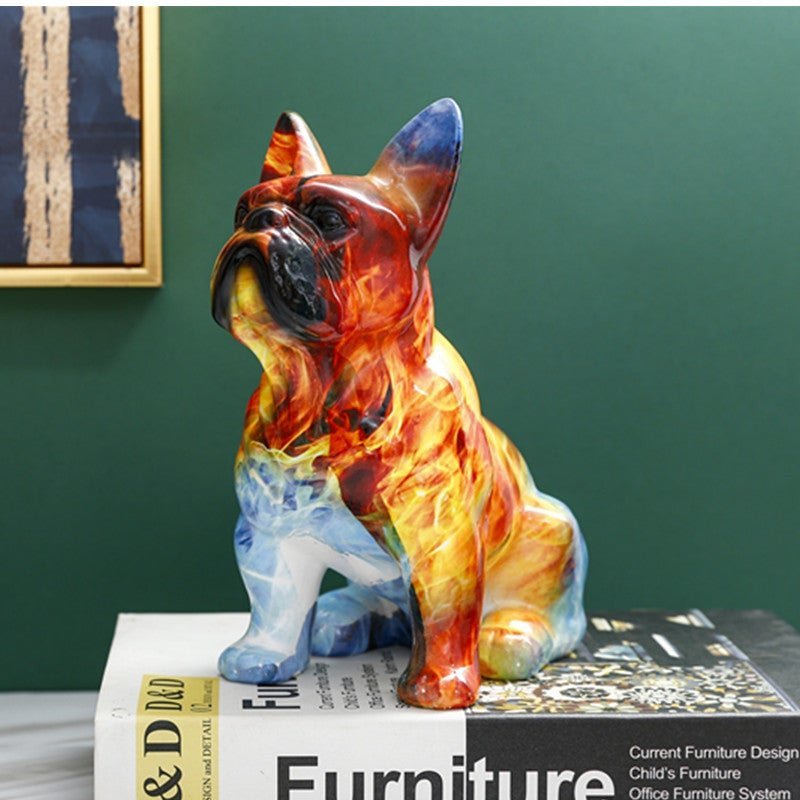 Ice and Fire French Bulldog Statue - 23cm*11cm*19cm - Frenchie Complex Shop