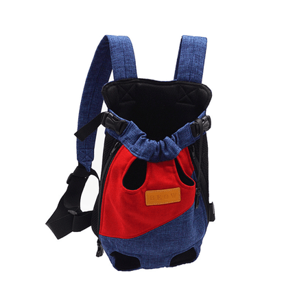 Travel French Bulldog Carrier Bag - Dark blue and red / S - Frenchie Complex Shop