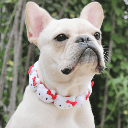 Cartoon French Bulldog Collars - XS / White cat - Frenchie Complex Shop