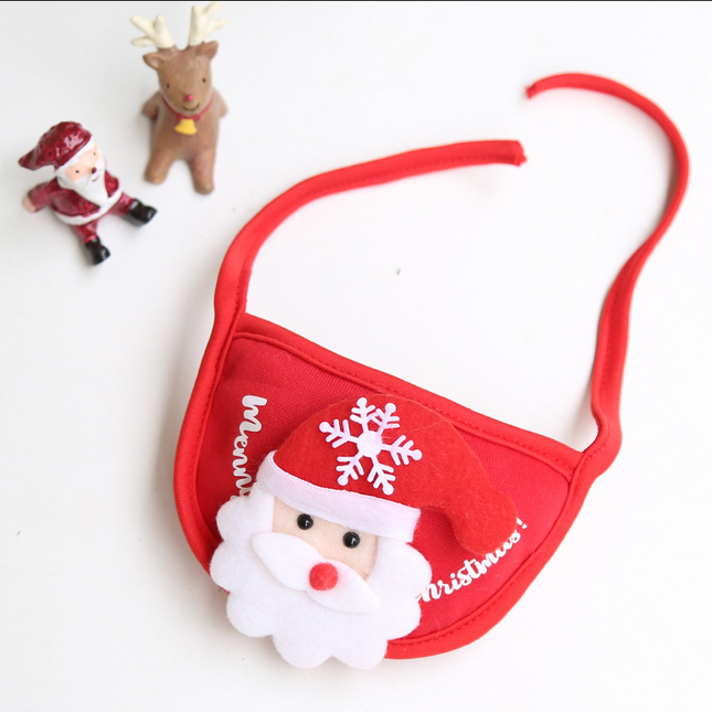 Christmas French Bulldog Scarf - Red - Frenchie Complex Shop