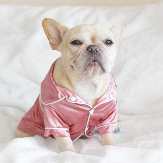 French Bulldog Pajama Dress - Pink / XS - Frenchie Complex Shop