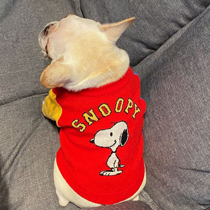 Snoopy French Bulldog Sweater - S - Frenchie Complex Shop