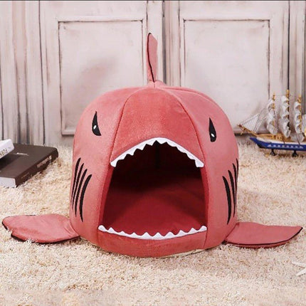 Frenchie House Shark - Pink / S 16.5"x16.5 inch - Frenchie Complex Shop