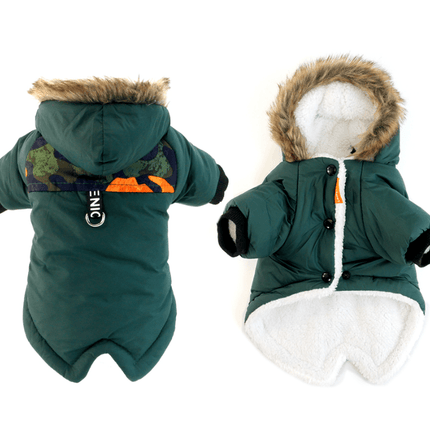 French Bulldog Warm Jacket - Green / S - Frenchie Complex Shop