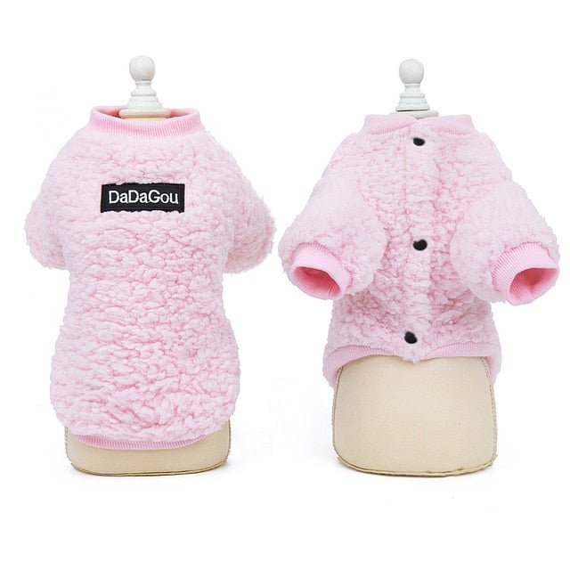 Fleece French Bulldog Jacket - Pink / S - Frenchie Complex Shop